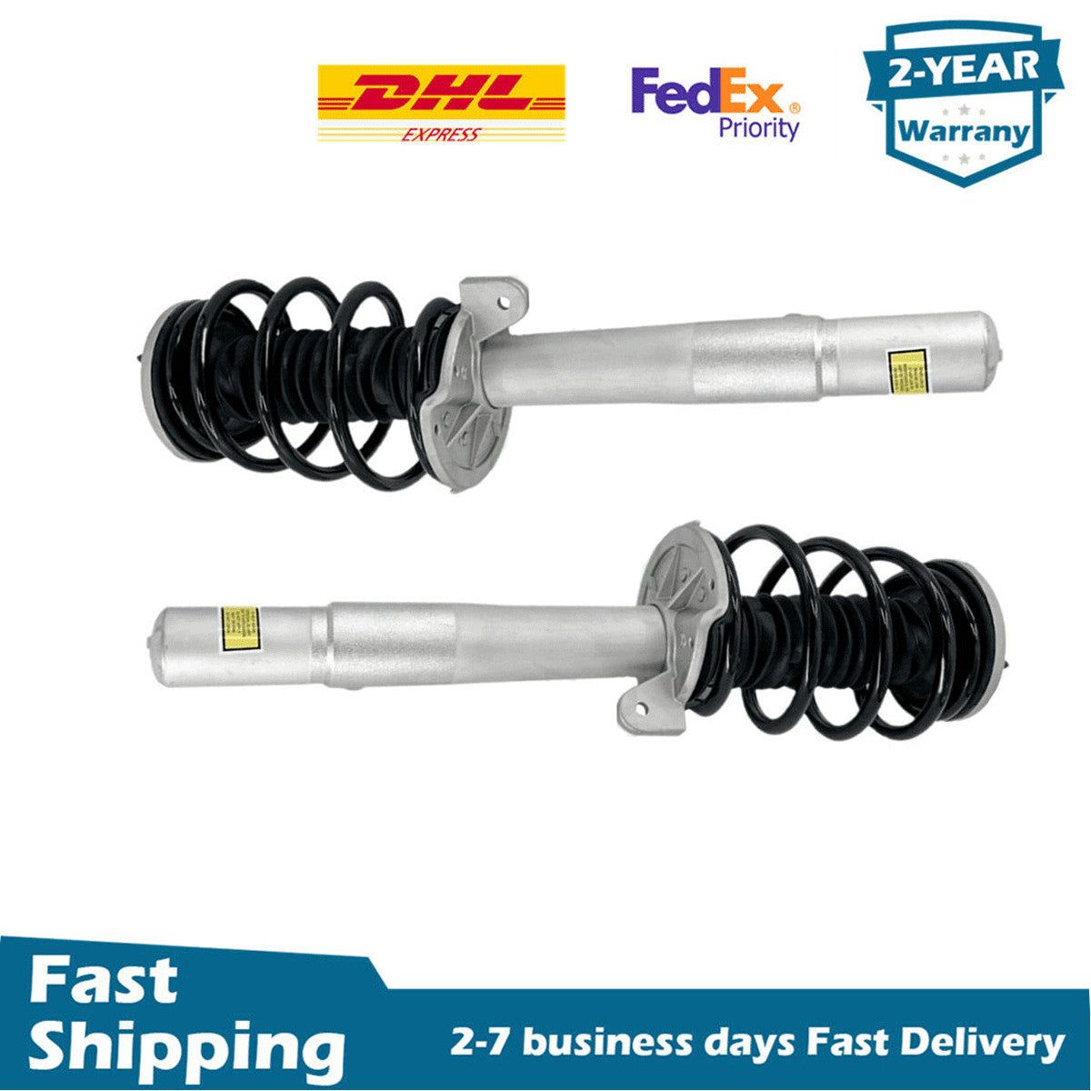 2x Front Shock Absorber Struts Assembly EDC Fit for BMW E65 E66 E67 740i 750i 01-08