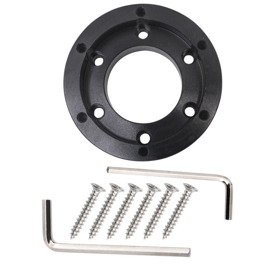 Refit 70mm/2.75-inch Racing Steering Wheel Wheel Adapter Aluminum Black
