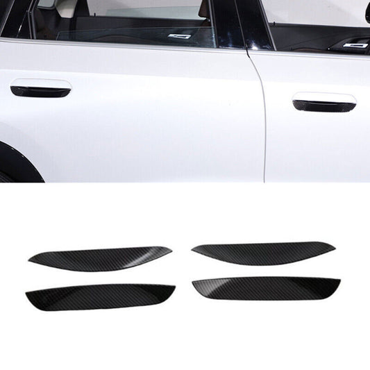 4P Carbon Fiber Exterior Door Handle Bowl Molding Cover Trim for BMW X1 2023-25