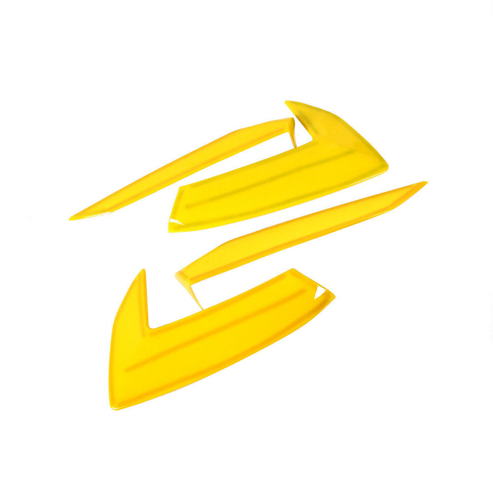 for Chevrolet for Corvette C8 2020-24 Side Fender Vent Door Handle Trim ABS Yellow¡Á4