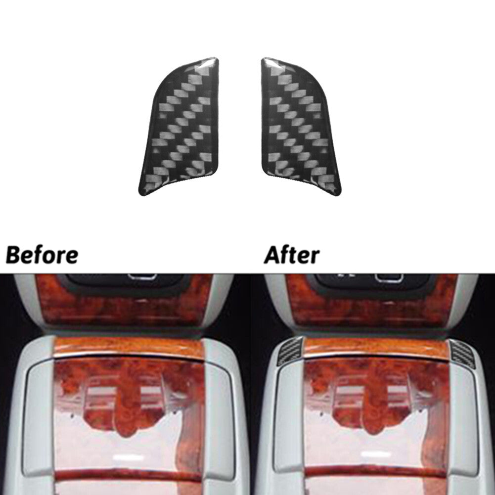 2Pcs Carbon Fiber Floor Console Front Cover Trim for LEXUS RX330 RX350 2004-2009