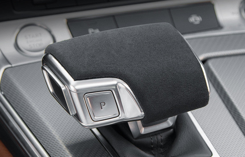 for Audi Q8 2019-23 Black Alcantara Gear Shift Knob Shifter Lever Cover Trim 1P