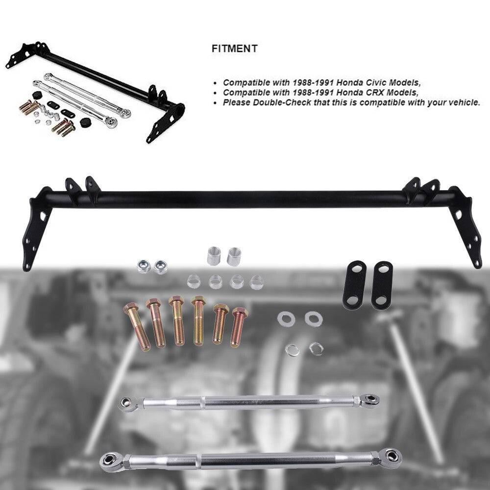 Front Suspension Traction Control Arm Lower Tie Bar for Honda for Civic CRX EF 88-91