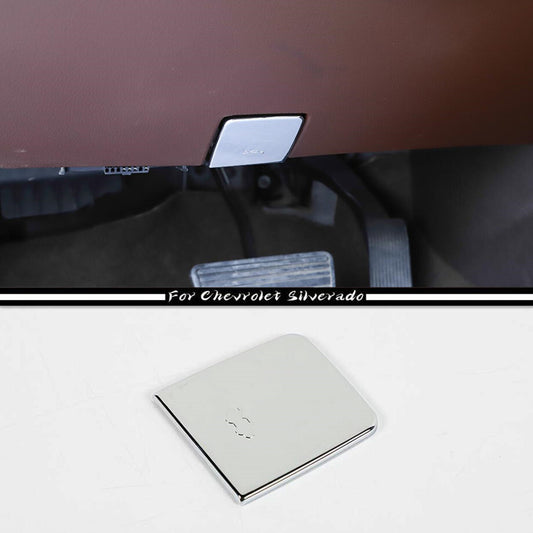 Suitable for 2014-2018 for Chevrolet Silverado/ for GMC for Sierra chrome hood opening switch button decorative cover