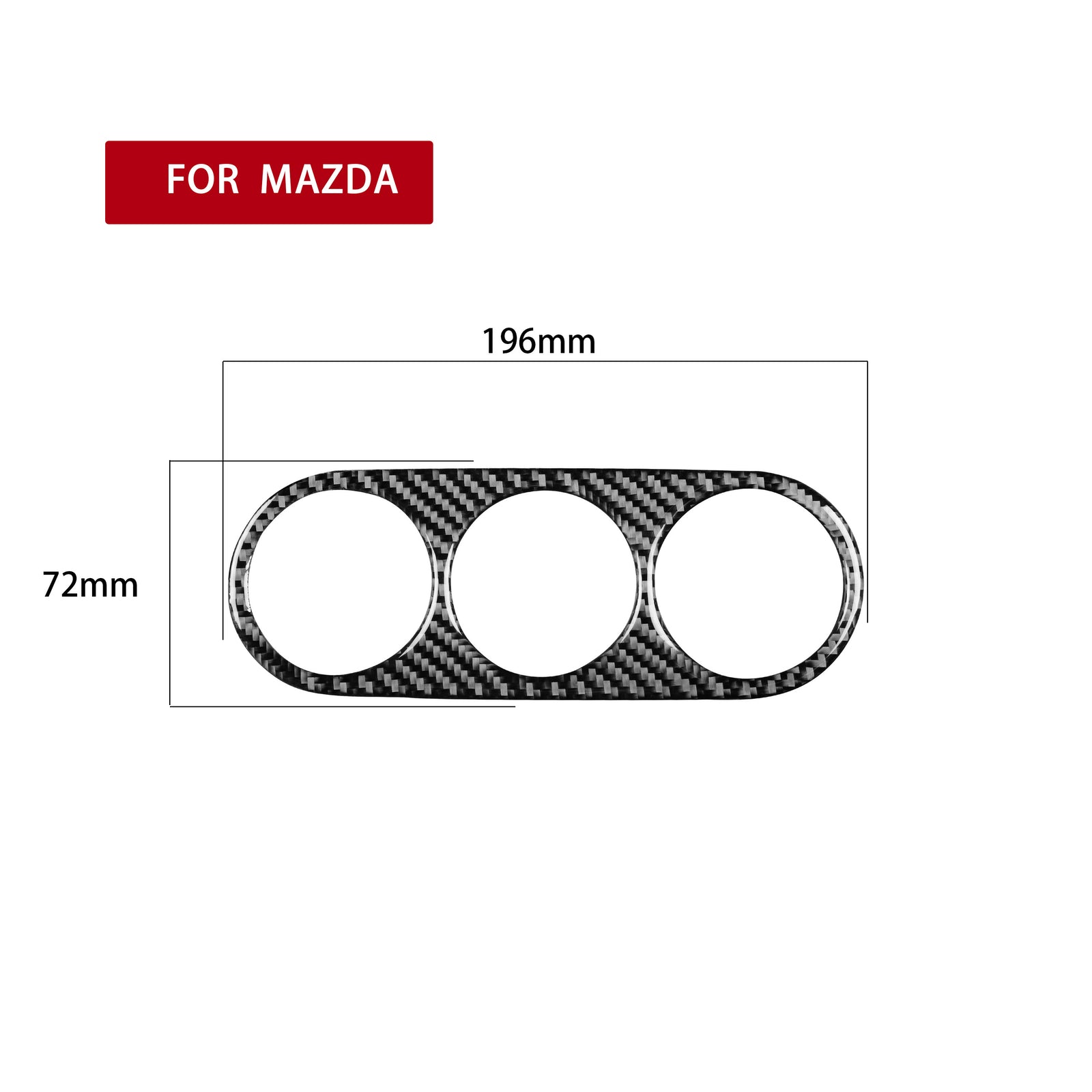 Carbon Fiber Interior Cover Trim Fit for Mazda MX-5 Miata 2009 - 2015