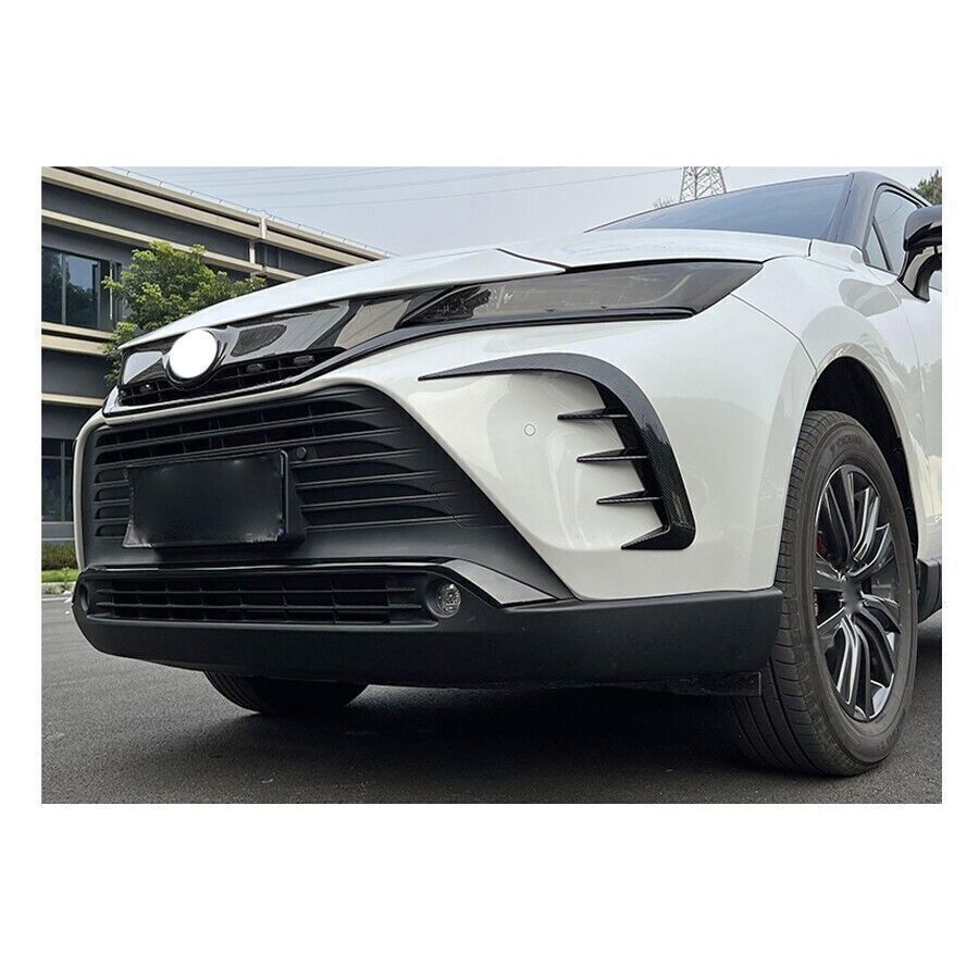 for Toyota Venza 21-23 Carbon Fiber Front Fog Light Eyebrow Frame Cover Trims 2P