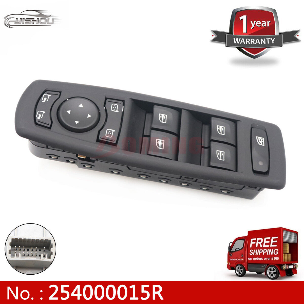 254000015R Power Window Switch for Renault Megane Laguna 2008 - 16 809610006R new