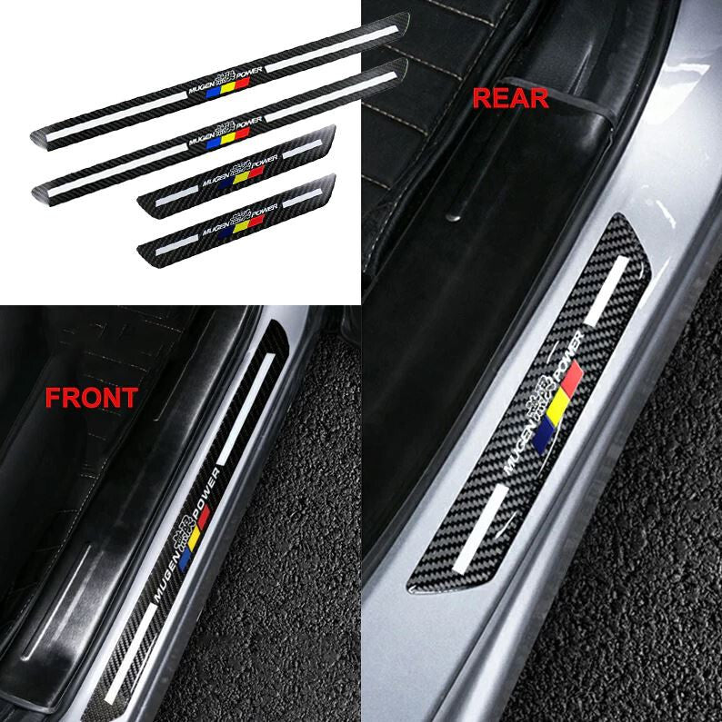4-Piece Car Door and Window Protector Sticker Badge Cover Strip Carbon Mug for Subaru