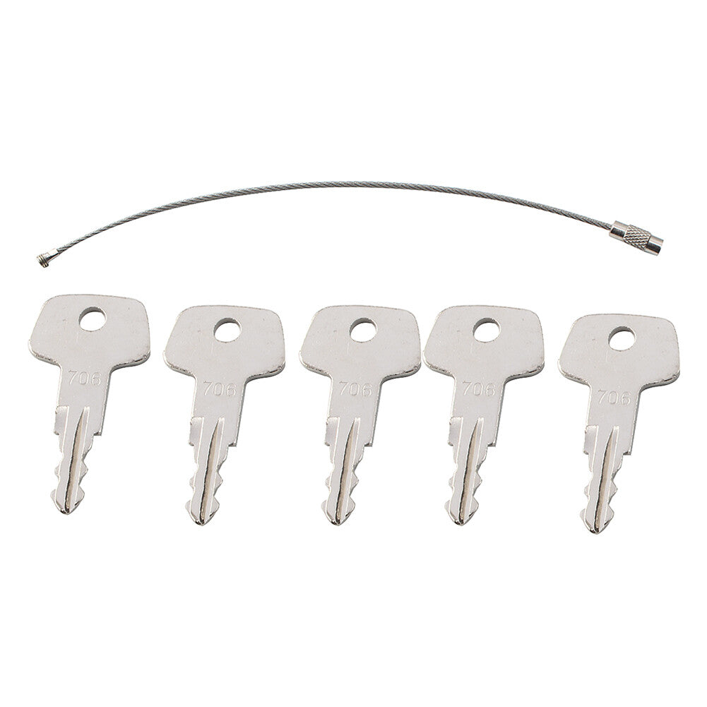Fuel Cap Keys w/Ring 706 For Heavy Equipment Fuel Cap Model J2 5PCS