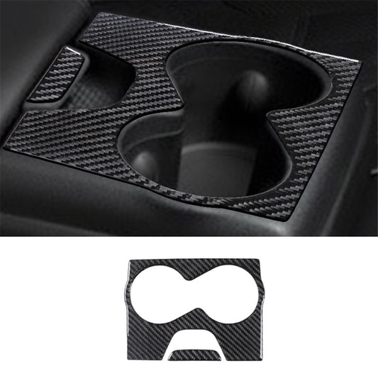 Carbon Fiber Rear Center Cup Holder Panel Cover Trim for Chrysler 200 2015-2017