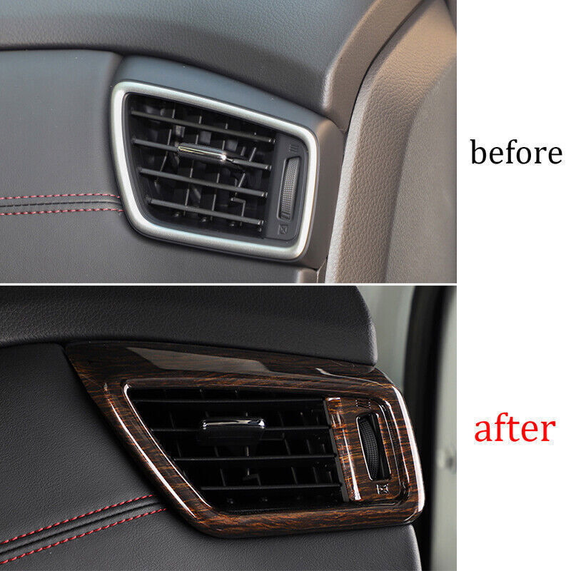 LR AC Air Outlet Vent Cover Trim Fit for Nissan Rogue Sport 2017-21 Wood Grain