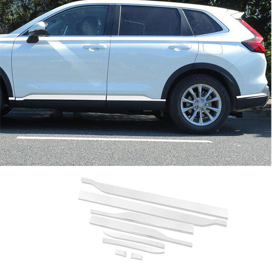 for Honda CR-V 2023-2024 Chrome Steel Body Door Side Molding Sill Guard Strip 8x