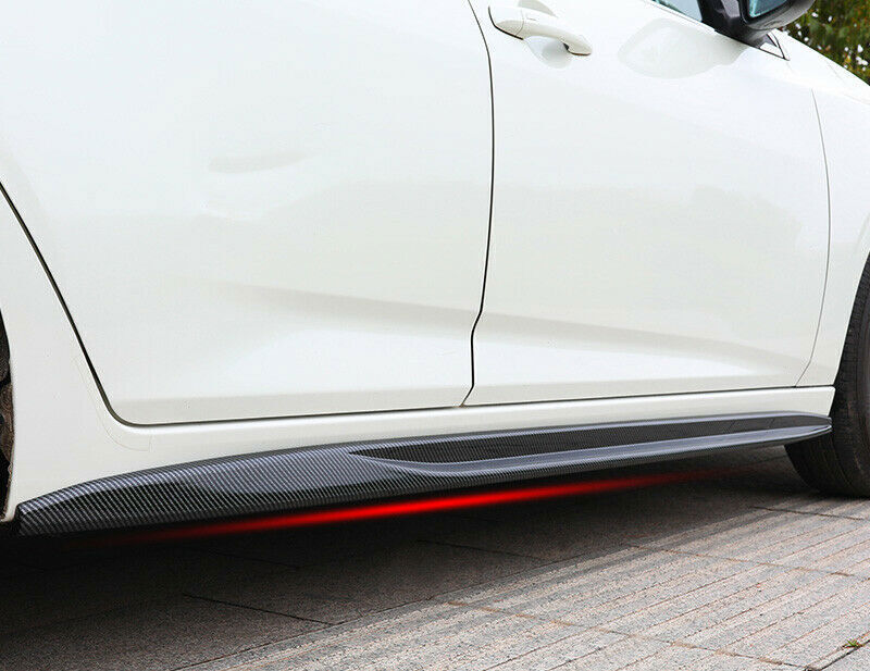 2Pc Carbon ABS Side Skirt Bodykit Spoiler Lip for Nissan Sentra Sylphy 2020-2023