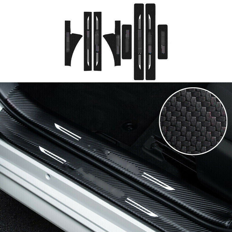 8X for Honda for Civic 2022-2023 PU Door Sill Scuff Plate Protector Cover Stickers