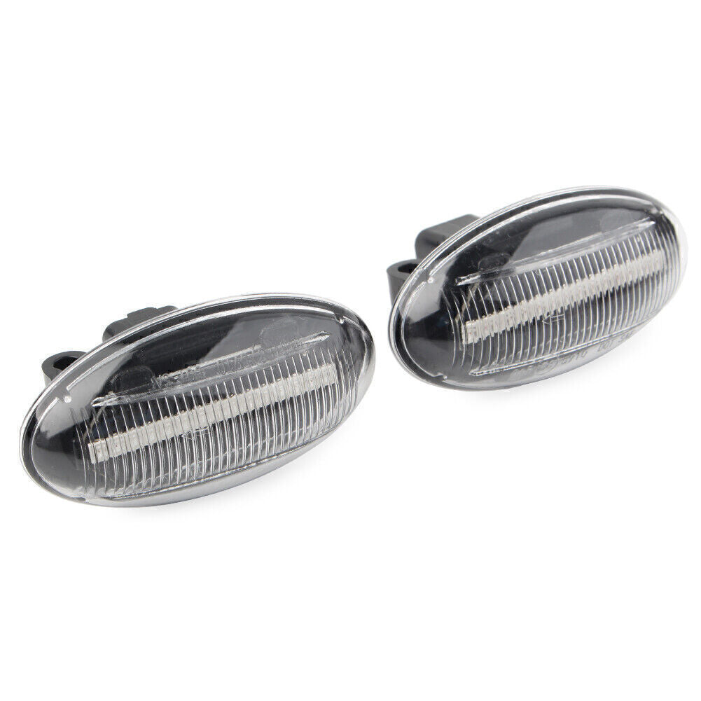 LED Dynamic Signal Side Marker Light Clear Fit for Peugeot 307 206 607 407 107 2PCS