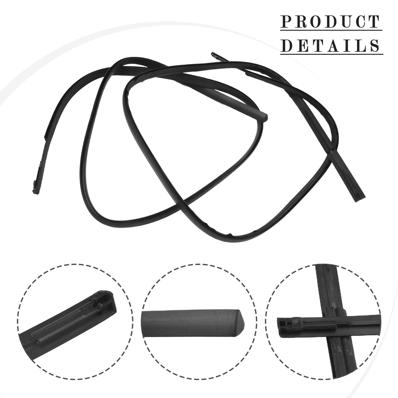 2pcs for Toyota For Yaris Hatchback 07 - 11 Roof Drip Moulding Side Finish-Strip