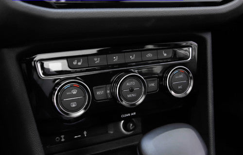 Black Aluminum Central Console AC Switch Trim for Volkswagen for Jetta Mk7 2019-2021