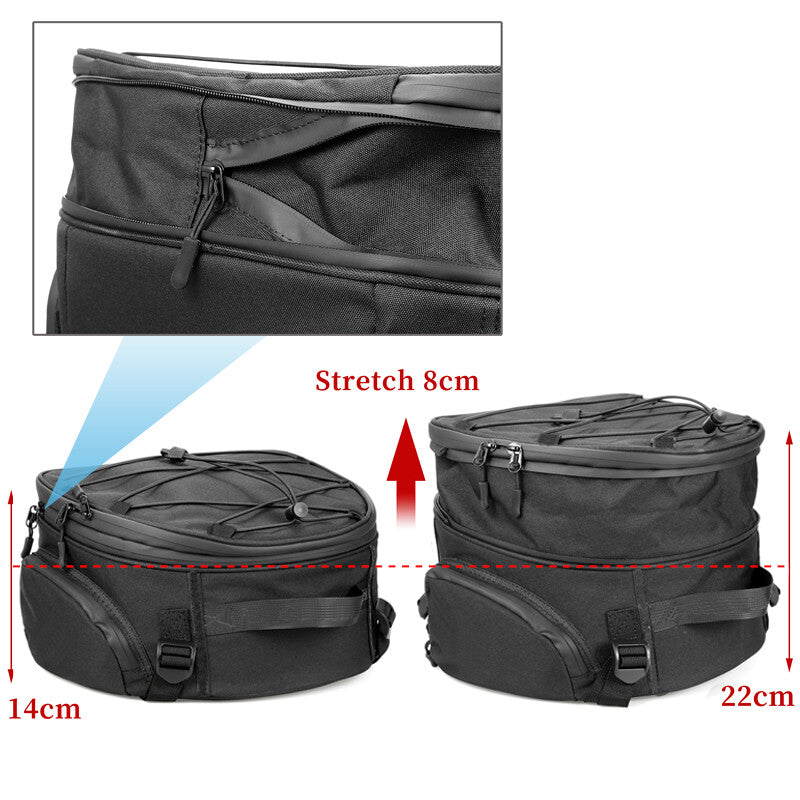 Motorcycle Rear for Seat Tail Bag Storage Luggage Saddle Bag Waterproof Motorbike
