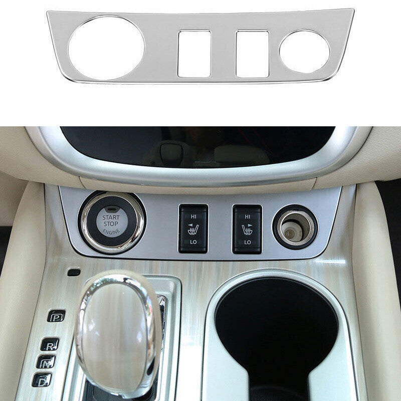 for Nissan Murano 2015-2021 ABS Silver Console Cigarette Lighter Panel Trim 1PCS