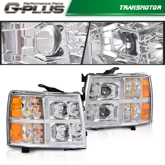 Select 07 - 2013 Red Purple Red Flag LED DRL Bronze Light