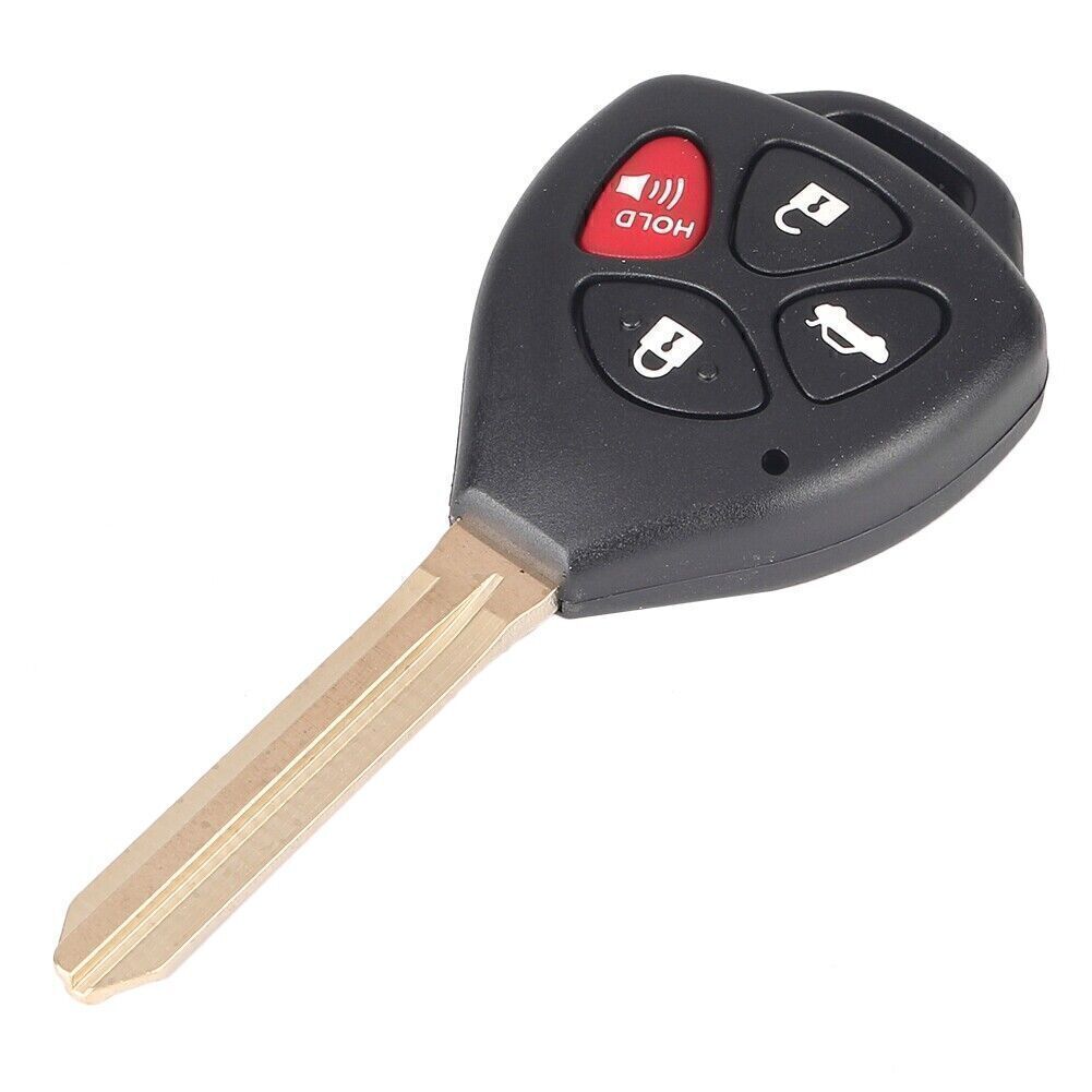 Remote Key Fob Shell Case 4 Buttons Replacement Fit for Toyota for Camry 2007-2010