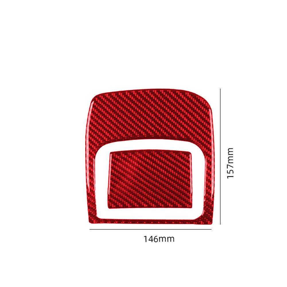 2Pcs Red Carbon Fiber Rear Console Storage Cover Trim for Toyota Supra 2019-2022