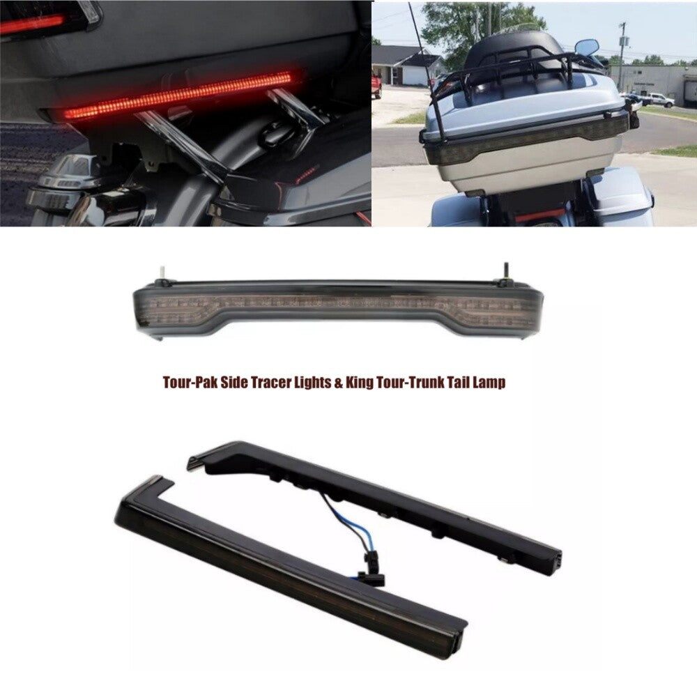 King Pack Trunk LED Brake Light Side Marker Fit for Harley Tour Pak Touring 14+