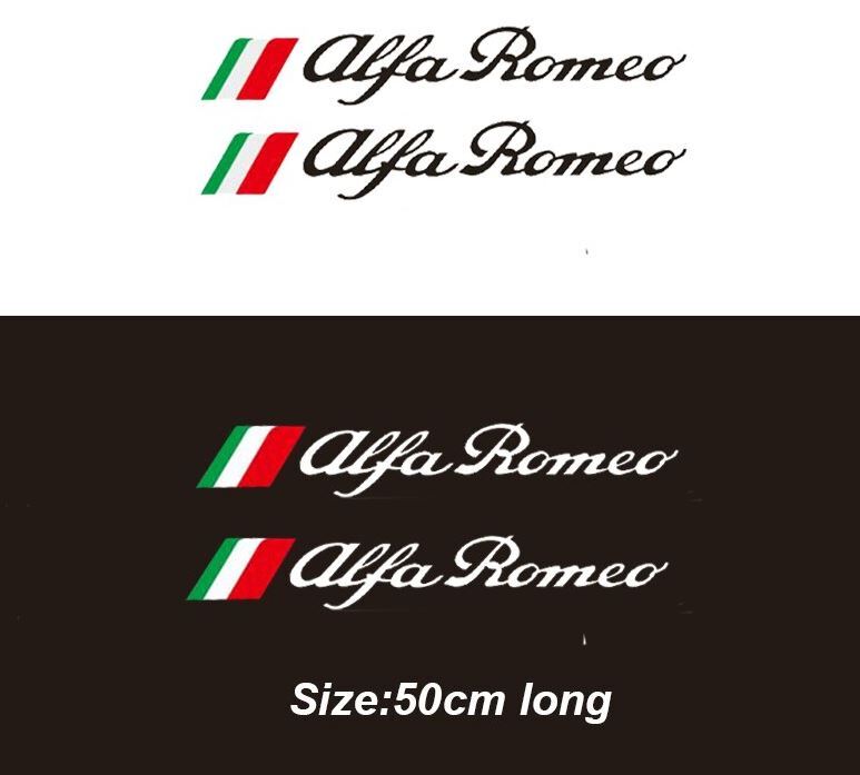 2-pack for Alfa Romeo car door sticker badges Julia Juliet 147 159 156 for Stelvio