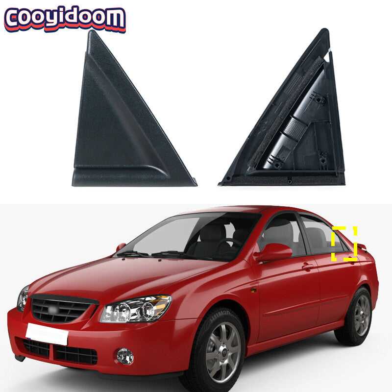 2Pcs For 2004-2009 for Kia Spectra Rear LeftRight Door Outside Delta Molding