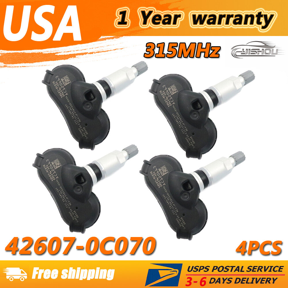 (4) NEW TIRE PRESSURE SENSORS for TOYOTA for SIENNA TUNDRA SEQUOIA 42607-0C070 TPMS