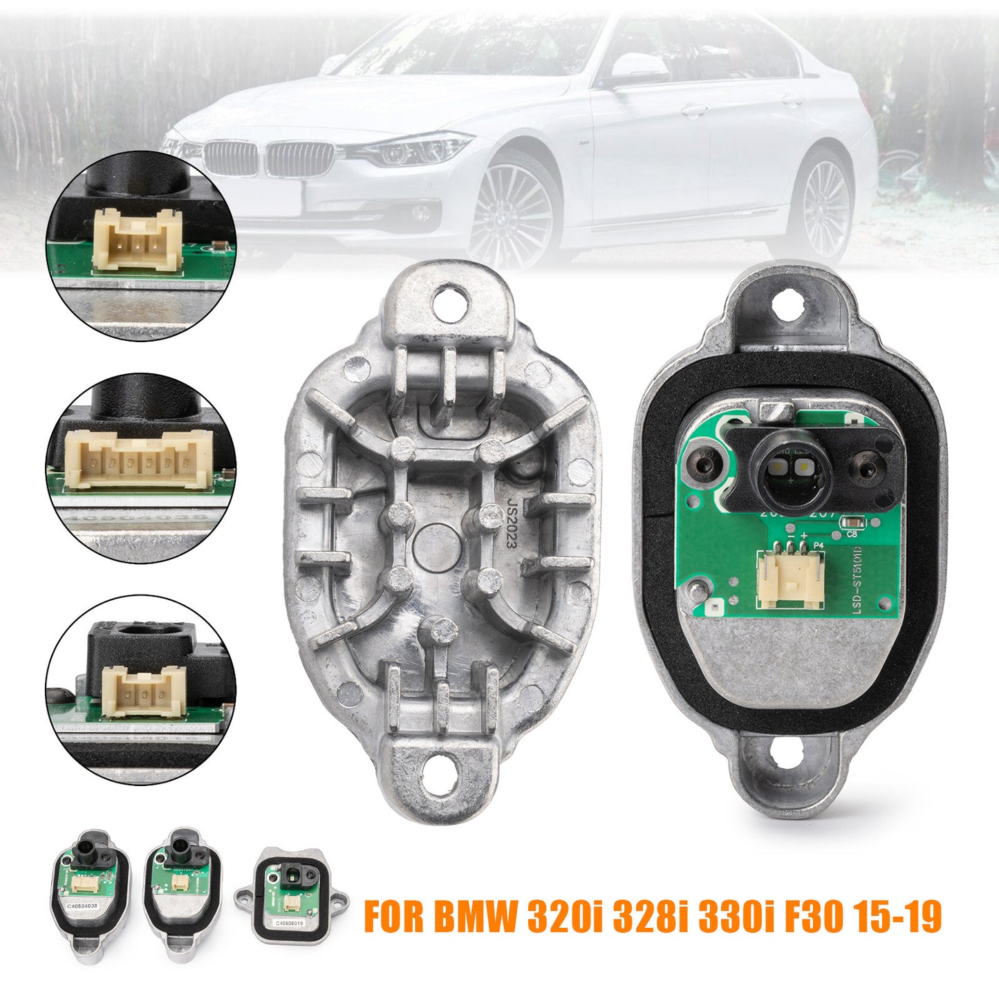 3x 63117419615 LED Headlight LED Module Set for BMW 320i 328i 330i F30 2015-2019