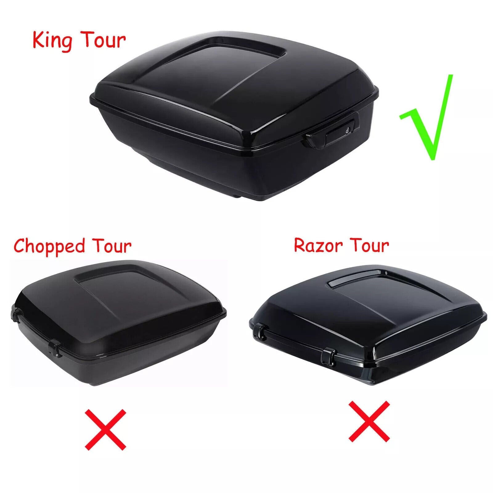 King Tour Pack Trunk Carpet w/ White Thread Liner Fit For Hayley Touring 2014-23