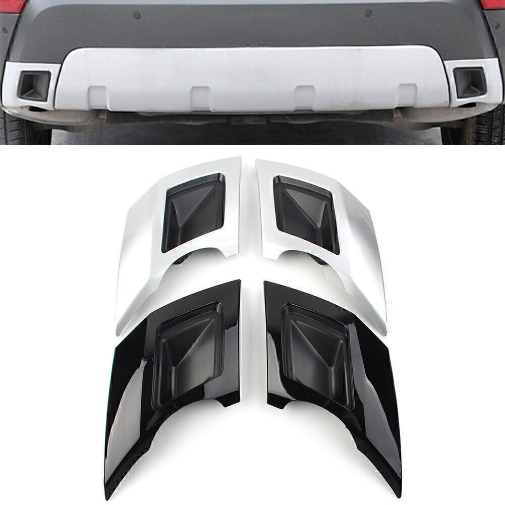 Tail Exhaust Cover Trim Fit for Land Rover Discovery 5 2017-2021 Black /Silver