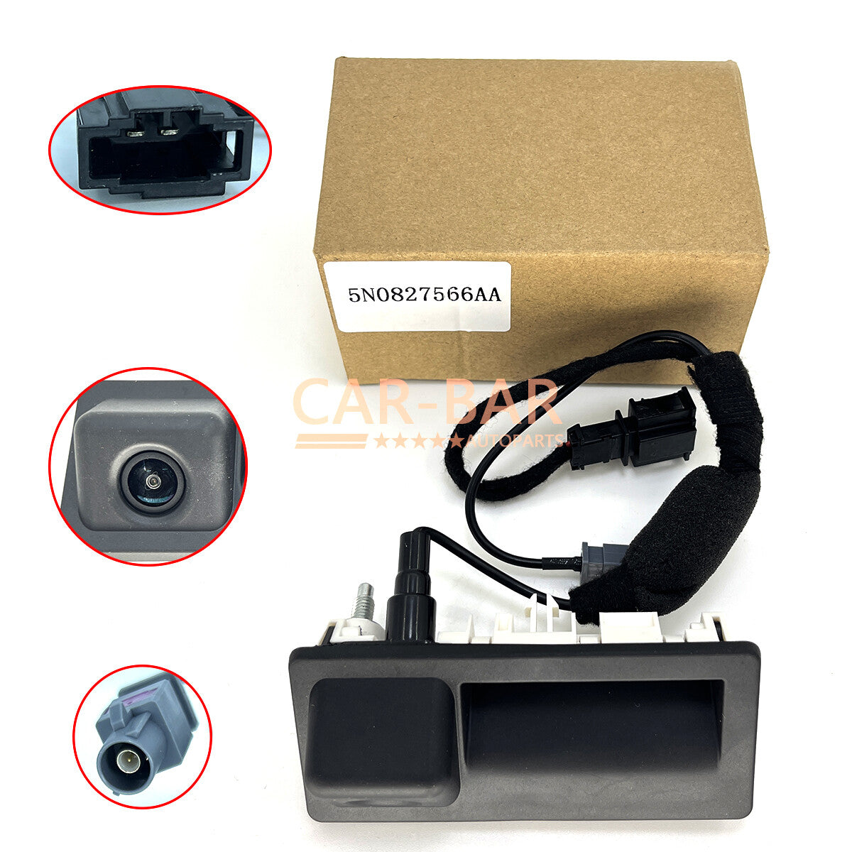Rear Trunk Release Handle Backup View Camera 5N0827566AA for Audi A4 A5 2009-16