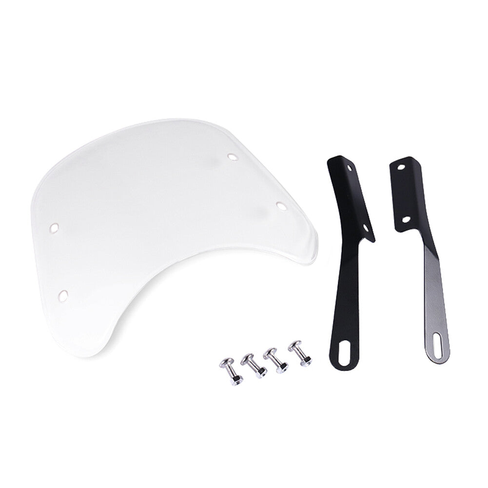 Front Headlight Windshield Windscreen Universal For 5-7'' Round Headlamp Clear