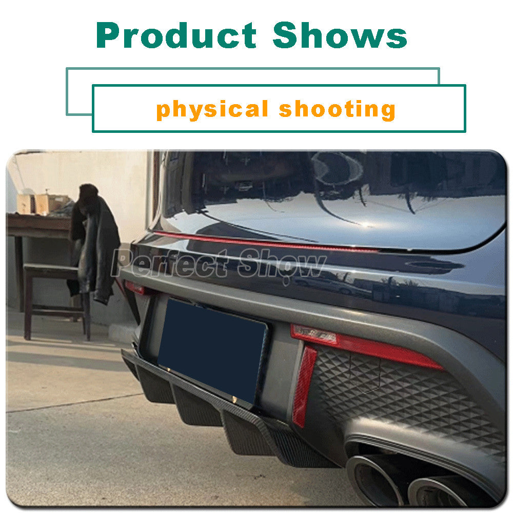 for Porsche Macan Base  GTS 2022-23 Real Carbon Fiber Rear Bumper Diffuser Lip