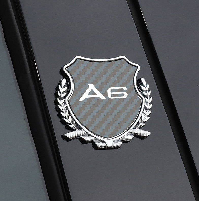 Suitable for Audi Q3 car side fender window badge decals and carbon fiber