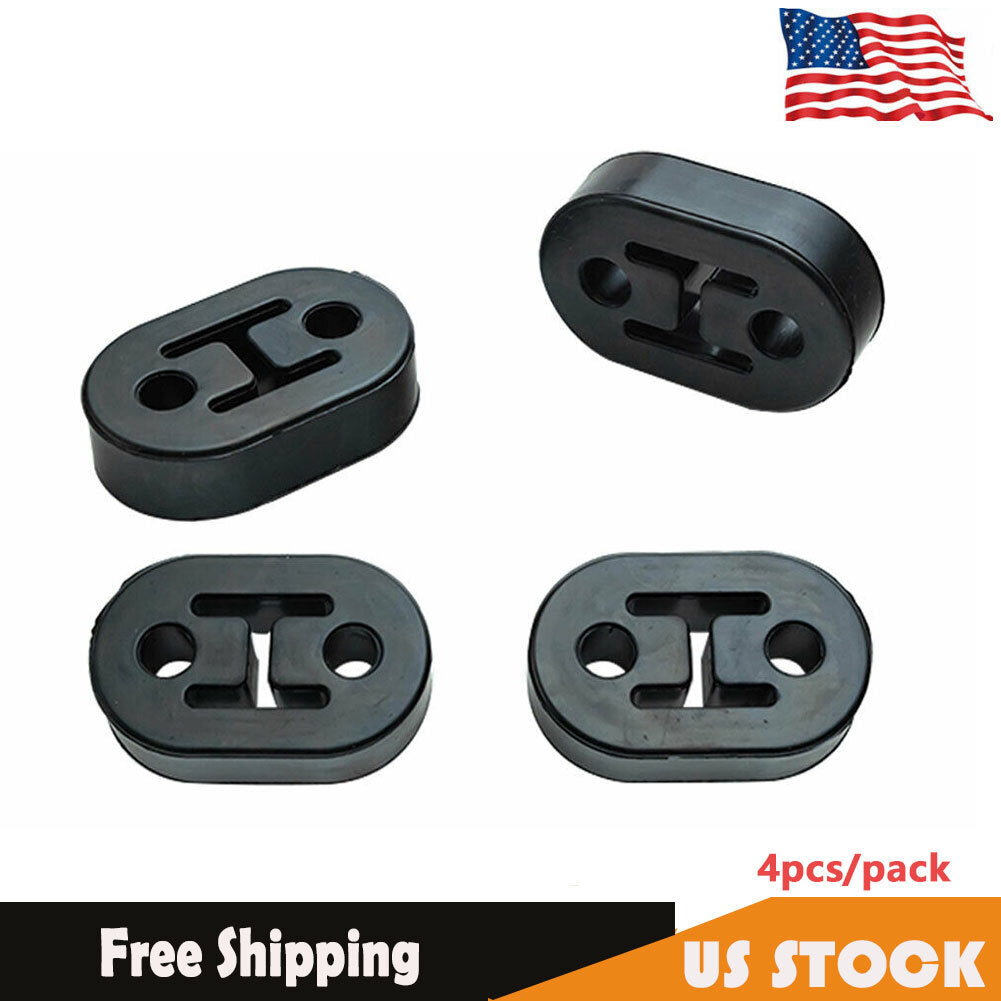 4Pcs Universal 2 Hole Car Exhaust Muffler Hangers Brackets Rubber Performance