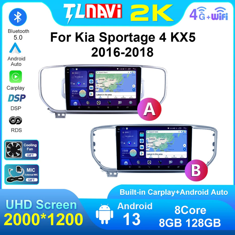 for KIA Sportage 4 KX5 2016-2018 CarPlay Car Radio Multimedia Player GPS Screen