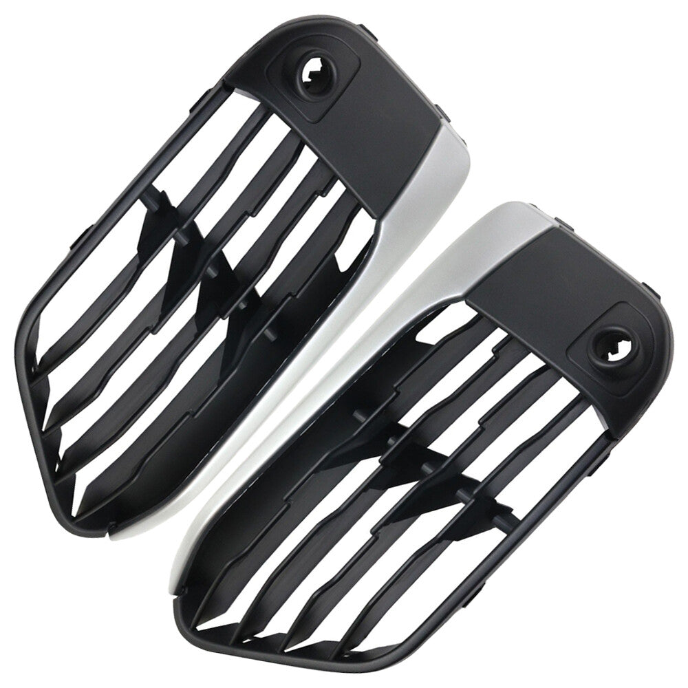 2Pcs Front Right Left Bumper Grille Cover Opened Fits For F48 X1 2016-2019