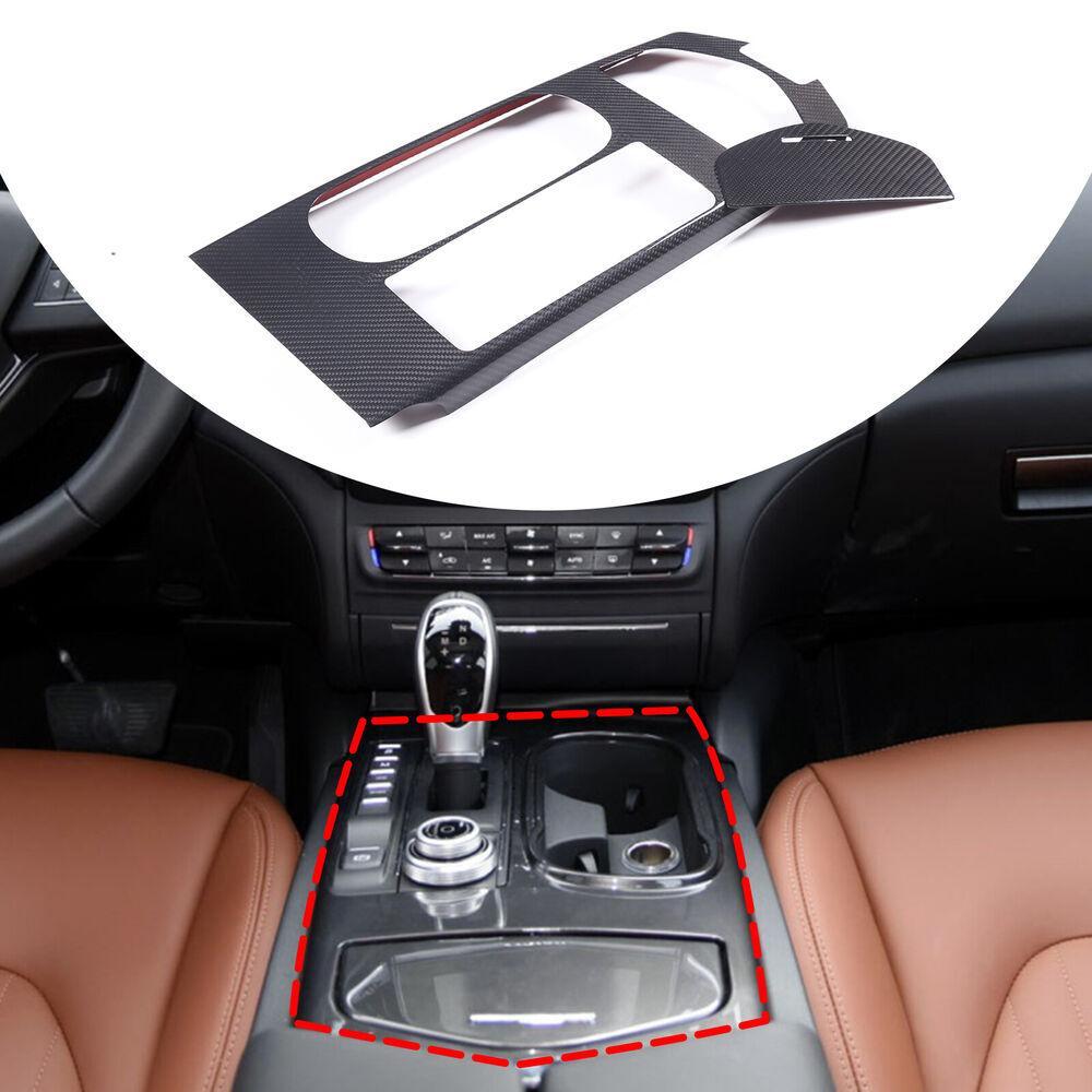 Carbon Fiber Center Gear Shift Panel Trim Cover Fit for Maserati Ghibli 2017-22