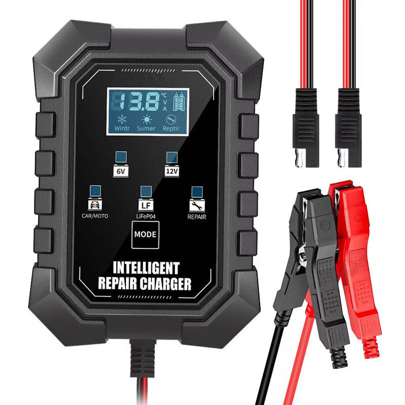 Car Battery Charger LCD Digital Display Screen for Smart Pulse Repair Fast Charging