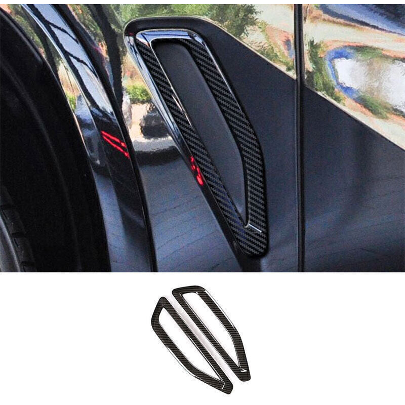 ABS Carbon Air Flow Vent Side Fender Decor Frame Trims for BMW X5 G05 2019-2023