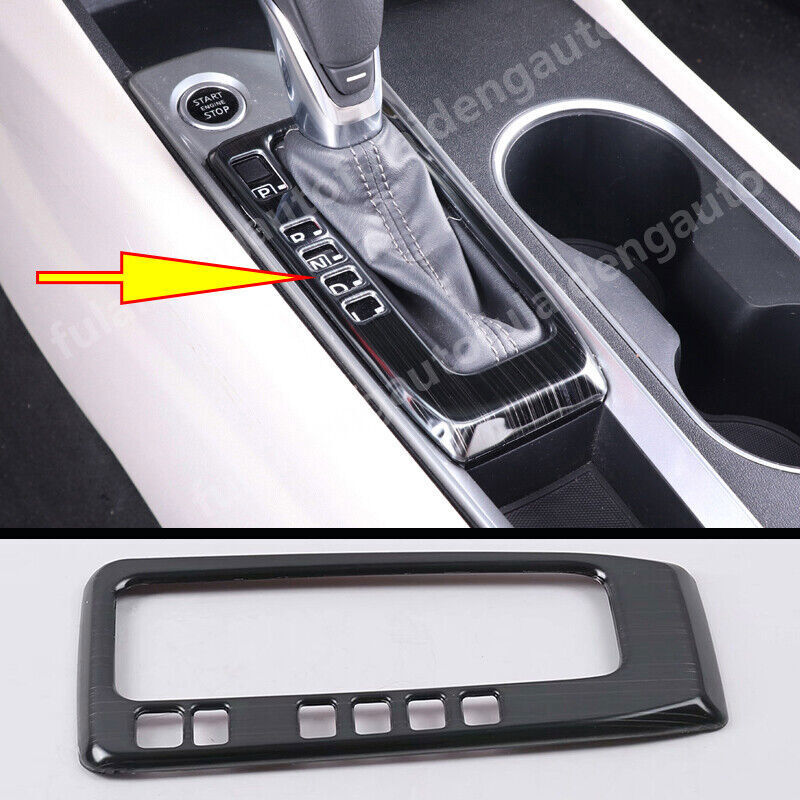 for Nissan Altima 2019-2022 Stainless Black Titanium Gear Shift Panel Cover Trim