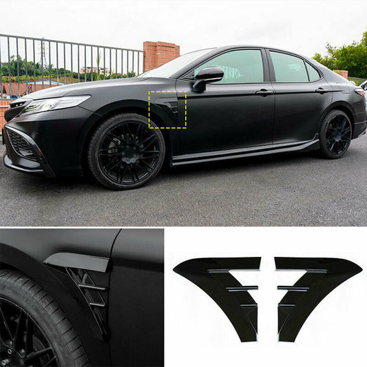 for Toyota for Camry 2018-2023 Glossy Black Front Body Side Fender Cover Hood Trim