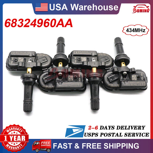 4 new 6834960AA Tire Pressure Sensors for Jeep Cherokee for RAM 1500 2500 3500