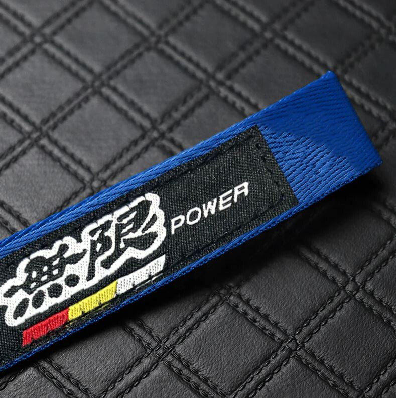 Car keychain metal key ring badge lanyard blue and black Mugan suitable for Nissan