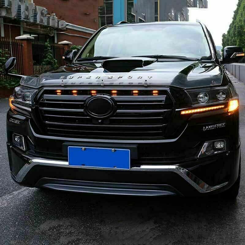Bumper Grille Style LED Light Bars Trim for Toyota for Land Cruiser 2016-2021