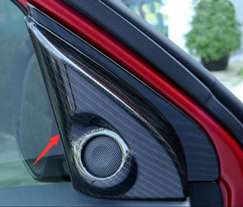 Carbon Front Door Speaker A-Pillar Cover Trim for Mitsubishi Outlander 2013-2021