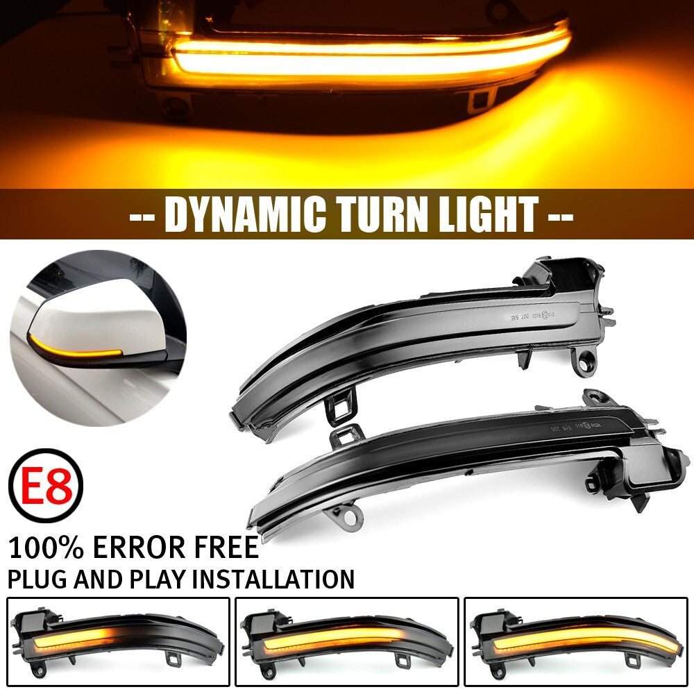 2pcs LED Dynamic Side Mirror Turn Signal Light Assembly for BMW F20 F30 F21 F22